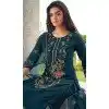 Teal Blue Viscose Resham Work Party Wear Readymade Salwar Suit - 10088192298