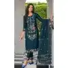 Teal Blue Viscose Resham Work Party Wear Readymade Salwar Suit - 10088192298