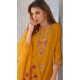 Yellow Viscose Resham Work Party Wear Readymade Salwar Suit - 10088192299