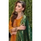 Mustard Vichitra Silk Resham Work Party Wear Readymade Salwar Suit - 10088192302