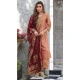 Peach Vichitra Silk Resham Work Party Wear Readymade Salwar Suit - 10088192303