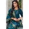 Teal Vichitra Silk Resham Work Party Wear Readymade Salwar Suit - 10088192304