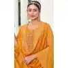 Yellow Venetian Silk Resham Work Party Wear Readymade Salwar Suit - 10088192305