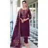 Viscose Resham Work Party Wear Readymade Salwar Suit In Purple - 10088192307