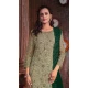 Butterfly Net Embroidered Pakistani Style Palazzo Suit In Pista Geen - 10099192357