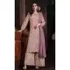 Butterfly Net Embroidered Pakistani Style Plus Size Palazzo Suit In Cream - 10099192358