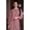Butterfly Net Embroidered Pakistani Style Plus Size Palazzo Suit In Lavender - 10099192361