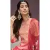 Pink Chanderi Digital Printed Pakistani Style Plus Size Salwar Kameez - 10108192391