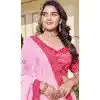 Pink Soft Organza Sequins Work Designer Wear Plus Size Lehenga Choli - 10109192396