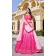 Pink Soft Organza Sequins Work Designer Wear Lehenga Choli - 10109192396