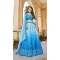 Sky Blue Soft Organza Sequins Work Designer Wear Lehenga Choli - 10109192397