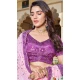 Purple Soft Organza Sequins Work Designer Wear Lehenga Choli - 10109192398