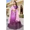 Purple Soft Organza Sequins Work Designer Wear Plus Size Lehenga Choli - 10109192398
