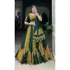 Multi Color Pure Cotton Gota Patti Work Plus Size Navratri Lehenga Choli - 10097192339