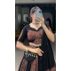 Black Pure Cotton Print Work Navratri Wear Lehenga Choli - 10097192341