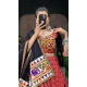 Multi Color Pure Cotton Mirror Hand Work Navratri Wear Lehenga Choli - 10097192345