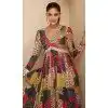 Georgette Embroidered Party Wear Readymade Plus Size Gown In Multi Color - 10111192404