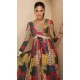 Georgette Embroidered Party Wear Readymade Gown In Multi Color - 10111192404