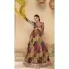 Georgette Embroidered Party Wear Readymade Plus Size Gown In Multi Color - 10111192404