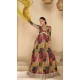 Georgette Embroidered Party Wear Readymade Gown In Multi Color - 10111192404