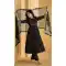 Black Silk Embellished Work Party Wear Designer Sharara Suit - 10112192410