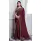 Walnut Art Silk Sequins Work Party Wear Saree In Wine - 10114192417