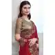 Walnut Art Silk Sequins Work Party Wear Saree In Maroon - 10114192419