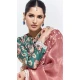 Pink Glass Tissue Organza Embroidered Traditional Wear Saree - 10115192429