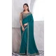 Chiffon Silk Resham Work Function Wear Saree In Mint - 10116192433
