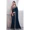 Chiffon Silk Resham Work Function Wear Saree In Teal - 10116192435