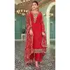 Red Georgette Resham Work Party Wear Plus Size Salwar Kameez - 10117192441