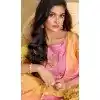 Real Georgette Sequins Work Party Wear Gown With Dupatta In Multi Color - 10118192443