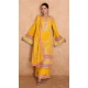 Yellow Chinon Zari Work Pakistani Style Palazzo Salwar Suit - 10120192448