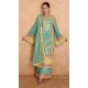 Sea Green Chinon Zari Work Pakistani Style Palazzo Salwar Suit - 10120192450