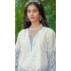 Organza Embroidered Pakistani Style Salwar Kameez In Slate Blue - 10094192333