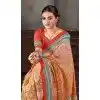 Multi Color Natural Silk Print Work Traditional Wear Plus Size Saree - 10151192576