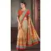 Multi Color Natural Silk Print Work Traditional Wear Plus Size Saree - 10151192576