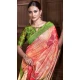 Natural Silk Multi Color Print Work Traditional Wear Saree - 10151192577