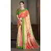 Natural Silk Multi Color Print Work Traditional Wear Plus Size Saree - 10151192577