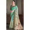 Natural Silk Print Work Traditional Wear Plus Size Saree In Multi Color - 10151192578