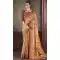 Peach Natural Silk Print Work Traditional Wear Saree - 10151192579