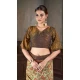 Green Natural Silk Print Work Traditional Wear Saree - 10151192586