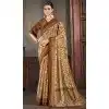 Green Natural Silk Print Work Traditional Wear Plus Size Saree - 10151192586