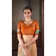 Natural Silk Multi Color Print Work Traditional Wear Saree - 10151192587