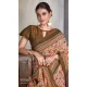 Pink Natural Silk Print Work Traditional Wear Saree - 10151192590
