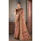 Pink Natural Silk Print Work Traditional Wear Saree - 10151192590