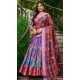 Lavender Dola Silk Zari Weaving Work Party Wear Lehenga Choli - 10167192672