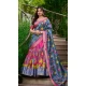 Pink Dola Silk Zari Weaving Work Party Wear Lehenga Choli - 10167192674