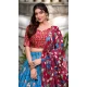 Multi Color Tussar Silk Zari Weaving Work Party Wear Lehenga Choli - 10168192676