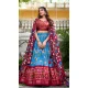 Multi Color Tussar Silk Zari Weaving Work Party Wear Lehenga Choli - 10168192676